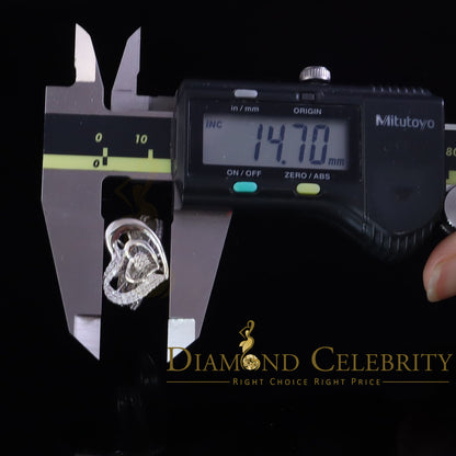 DiamondCelebritees 925 Silver Baguette 85 Cubic Zirconia Stones White Dual Heart Womens Ring SZ7.