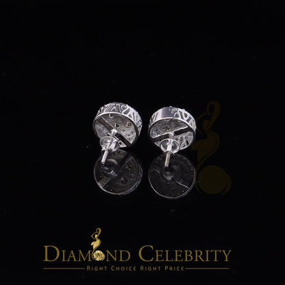 DiamondCelebritees 10K Real Yellow Gold Real Diamond 0.60CT Men's/Women's Stud Round Earring