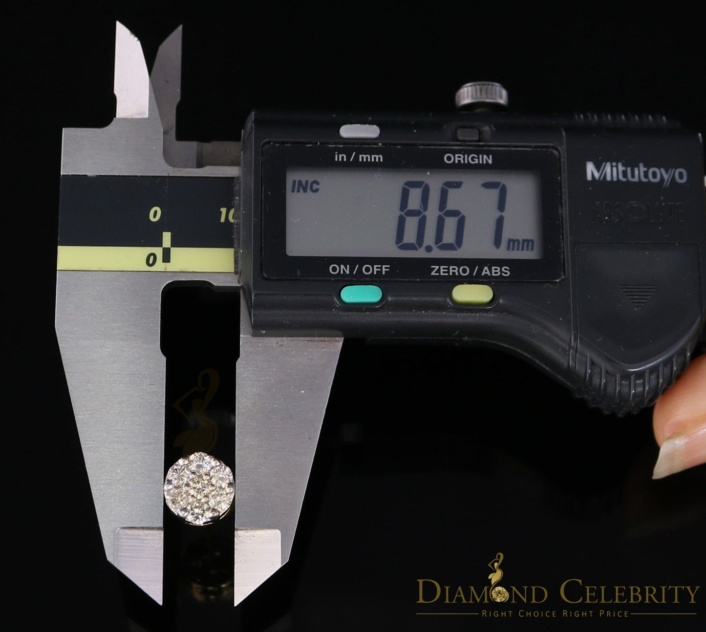 DiamondCelebritees 1.25CT Real Diamond with 10K Real Yellow Gold Men's/Women's Stud Earrings
