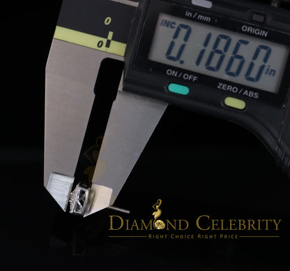 DiamondCelebritees  White 925 Silver 0.81ct Cubic Zirconia Women's & Men's Hip Hop Square Earrings