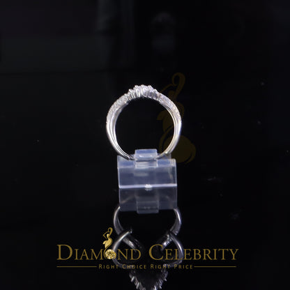 DiamondCelebritees Sterling White Silver 2.00ct Cubic Zirconia Cocktail Floral Womens Ring Size 6.5