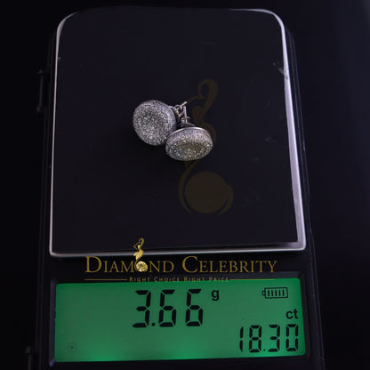 DiamondCelebritees  925 Sterling White Silver 2.50ct Cubic Zirconia Round Screw Back Stud Earrings