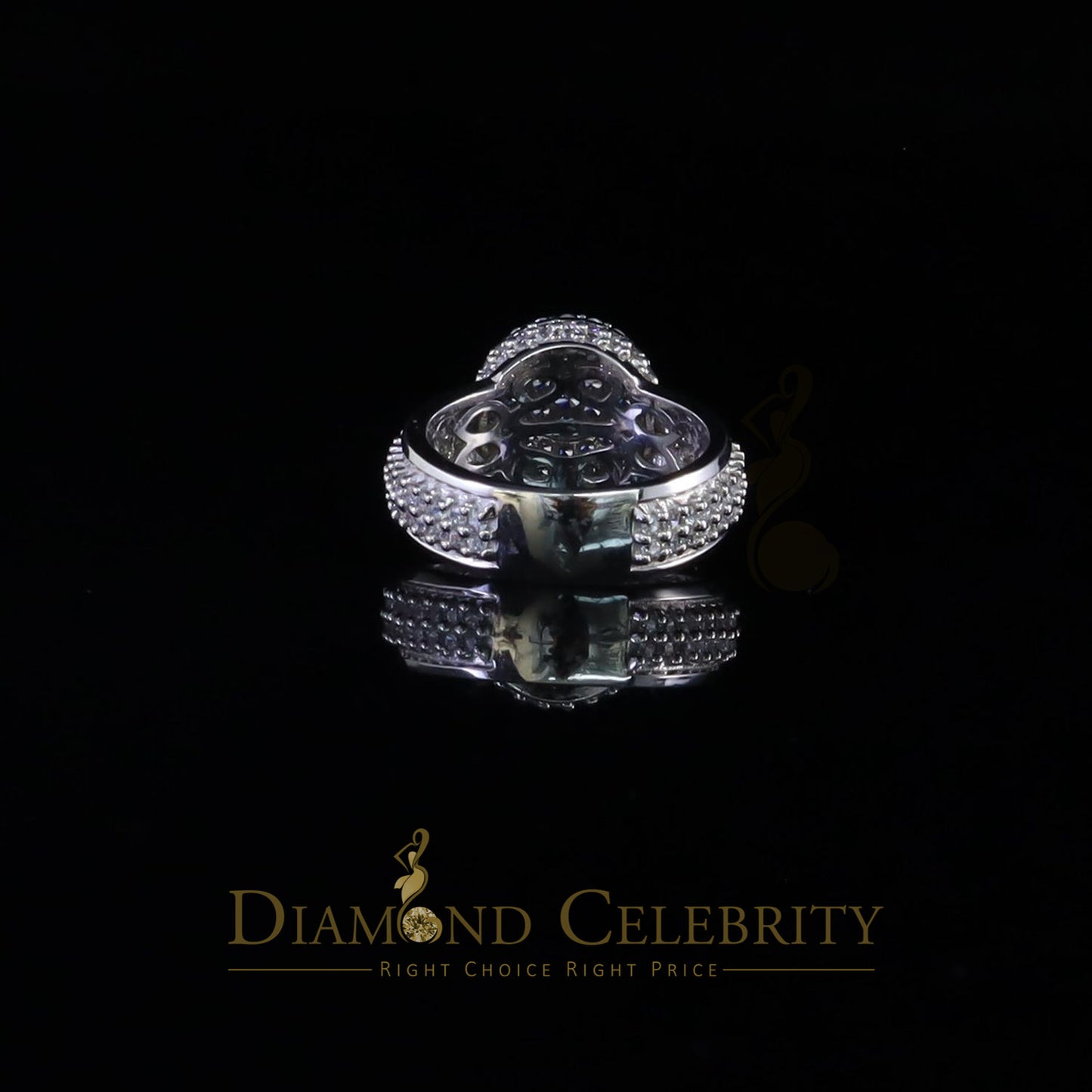 DiamondCelebritees White Cubic Zirconia 5.20ct Hip Hop Rapper Engagement Rings For Men Size 10