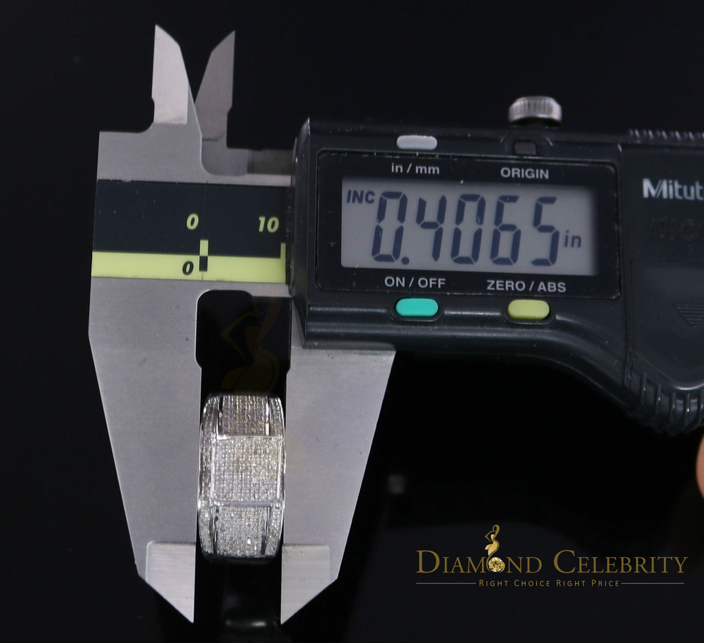 DiamondCelebritees 0.33 CT Real Diamond 925 Sterling White Silver Shine Womens Square Ring Size 7