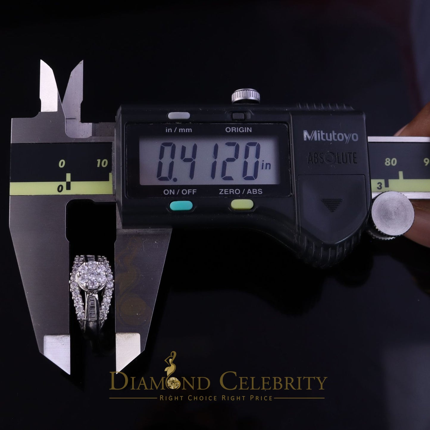 DiamondCelebritees 2.00ct Cubic Zirconia Sterling White Silver Round Engagement Womens Ring Size 7