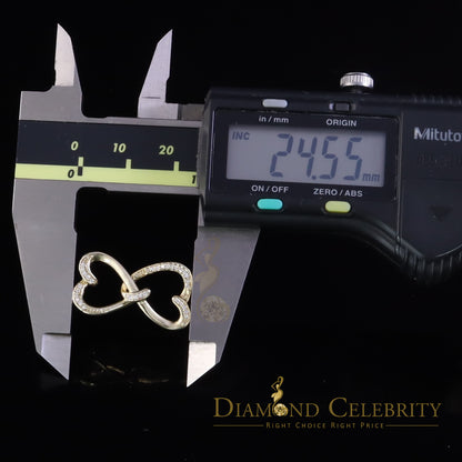 DiamondCelebritees 925 Sterling Yellow Silver Heart Fashion Pendant with 0.00ct Cubic Zirconia