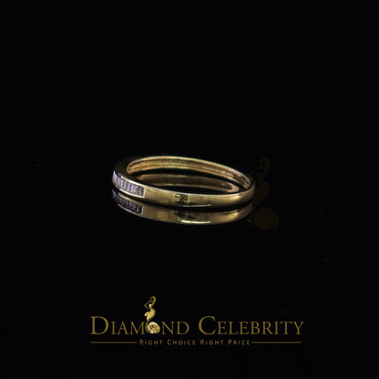 DiamondCelebritees 4.00ct 925 Sterling Yellow Silver Round Cubic Zirconia Women's/Men's Ring Size 9