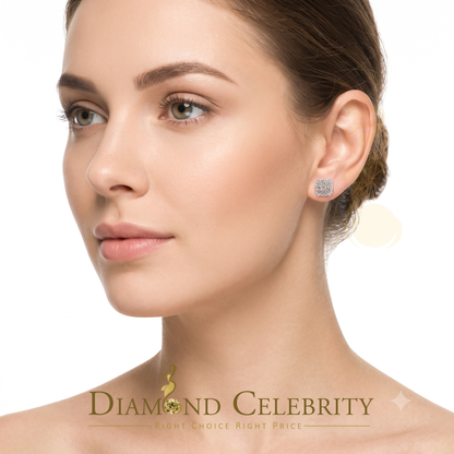 DiamondCelebritees 0.15ct Round Diamond 925 Sterling Silver White For Men's / Women's Earrings