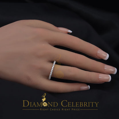 DiamondCelebritees 1.40ct Cubic Zirconia Sterling White Silver Round Engagement Women's Ring Size 7