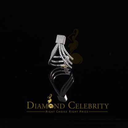 DiamondCelebritees 925 Sterling 1.50ct Cubic Zirconia White Silver Cocktail Womens Ring Size 6.