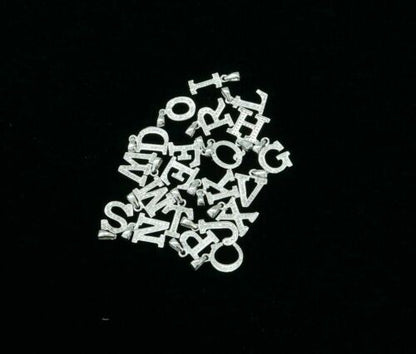 Attractive Sterling SilverAll Alphabet Letter White Pendant with Cubic Zirconia