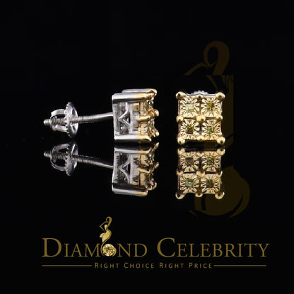 DiamondCelebritees Diamond 0.10ct 925 Sterling Silver White Stud For Men's & Women's Stud Earrings