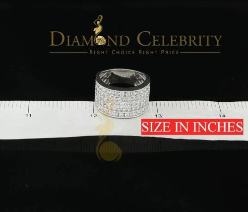DiamondCelebritees White Cubic Zirconia 2.20ct Hip Hop Rapper Engagement Ring For Ledies Size 8