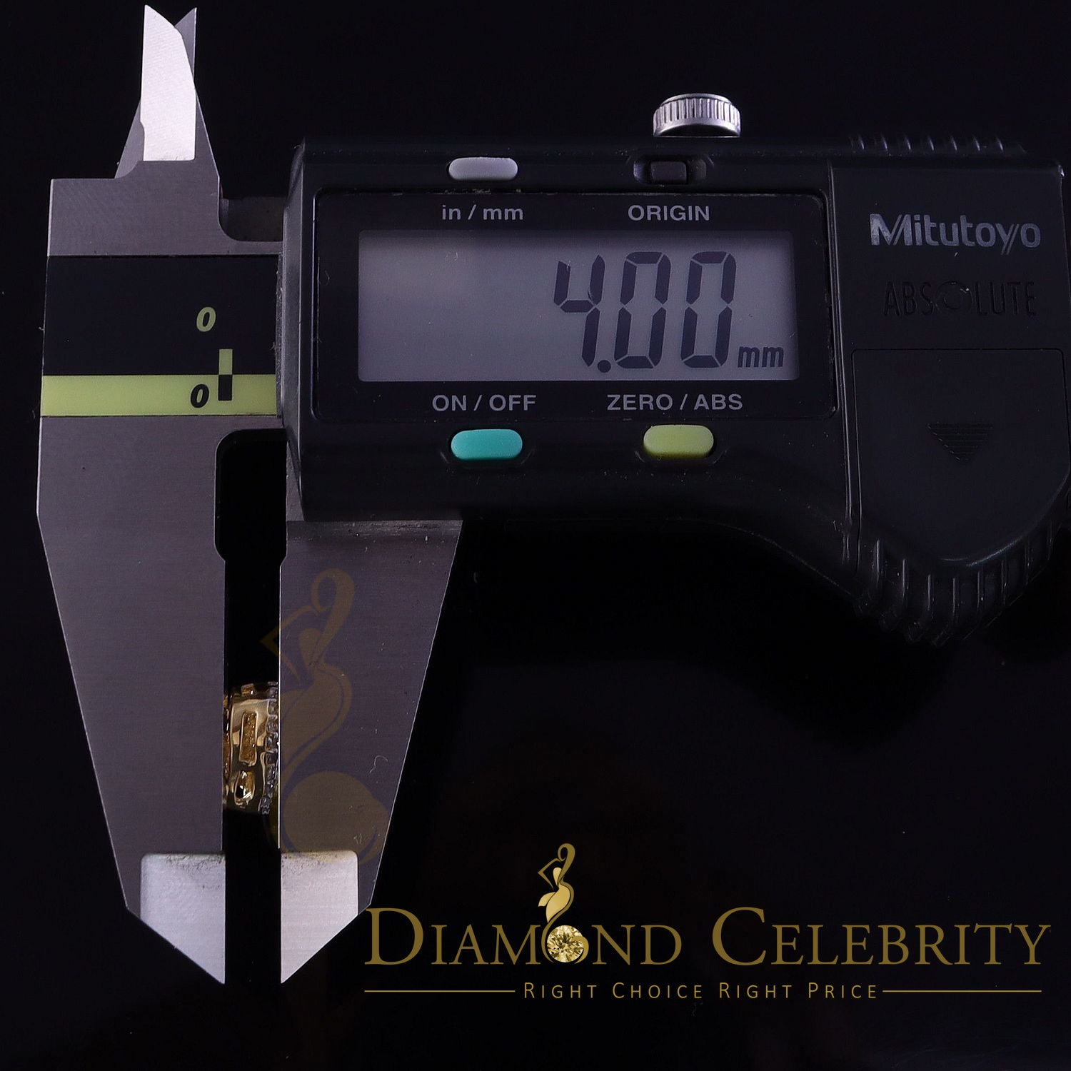 DiamondCelebritees  1.07ct Cubic Zirconia 925 Yellow Silver Women's & Men's Hip Hop Heart Earrings