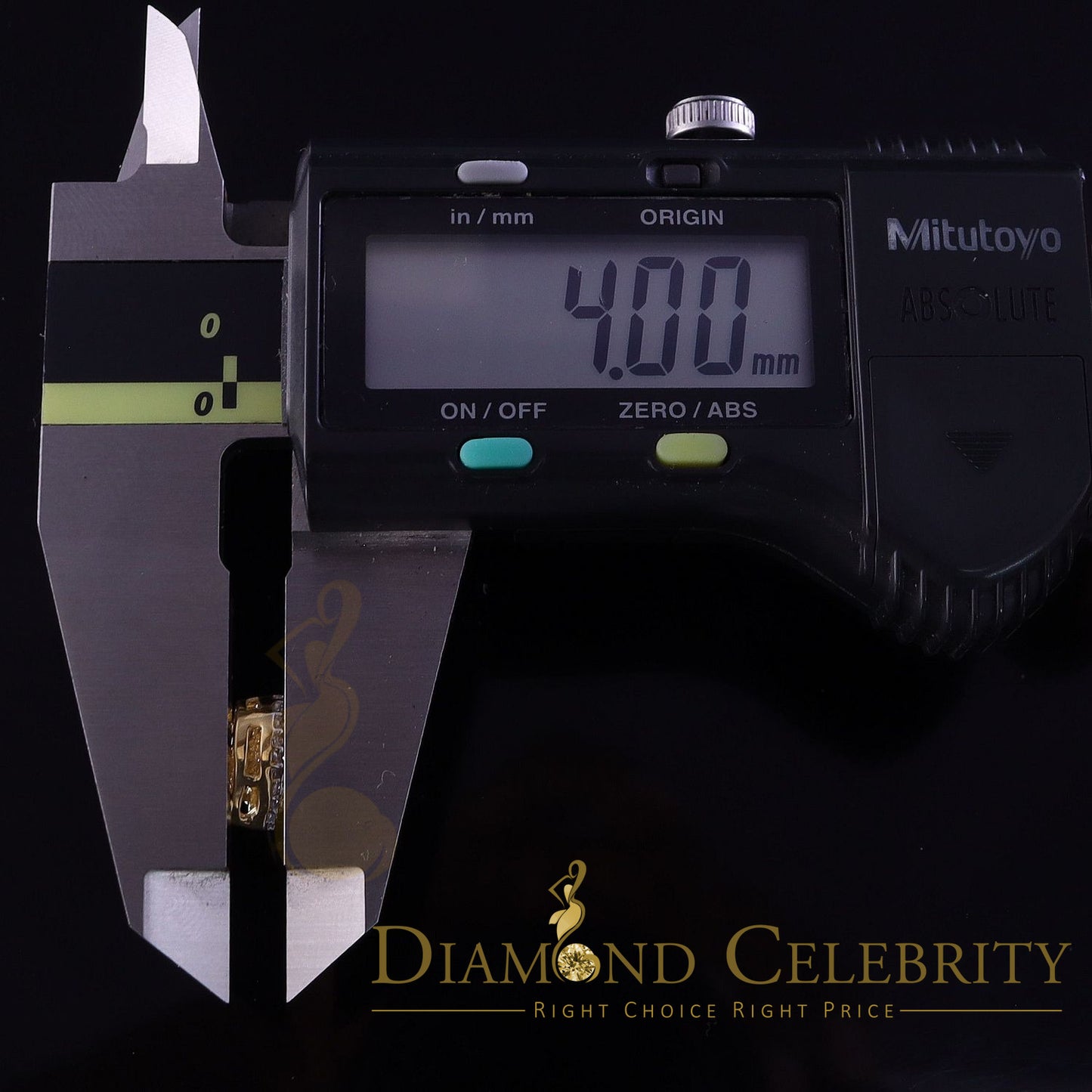 DiamondCelebritees  1.07ct Cubic Zirconia 925 Yellow Silver Women's & Men's Hip Hop Heart Earrings