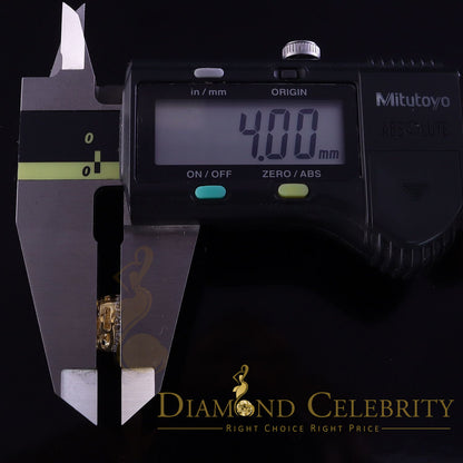 DiamondCelebritees  1.07ct Cubic Zirconia 925 Yellow Silver Women's & Men's Hip Hop Heart Earrings