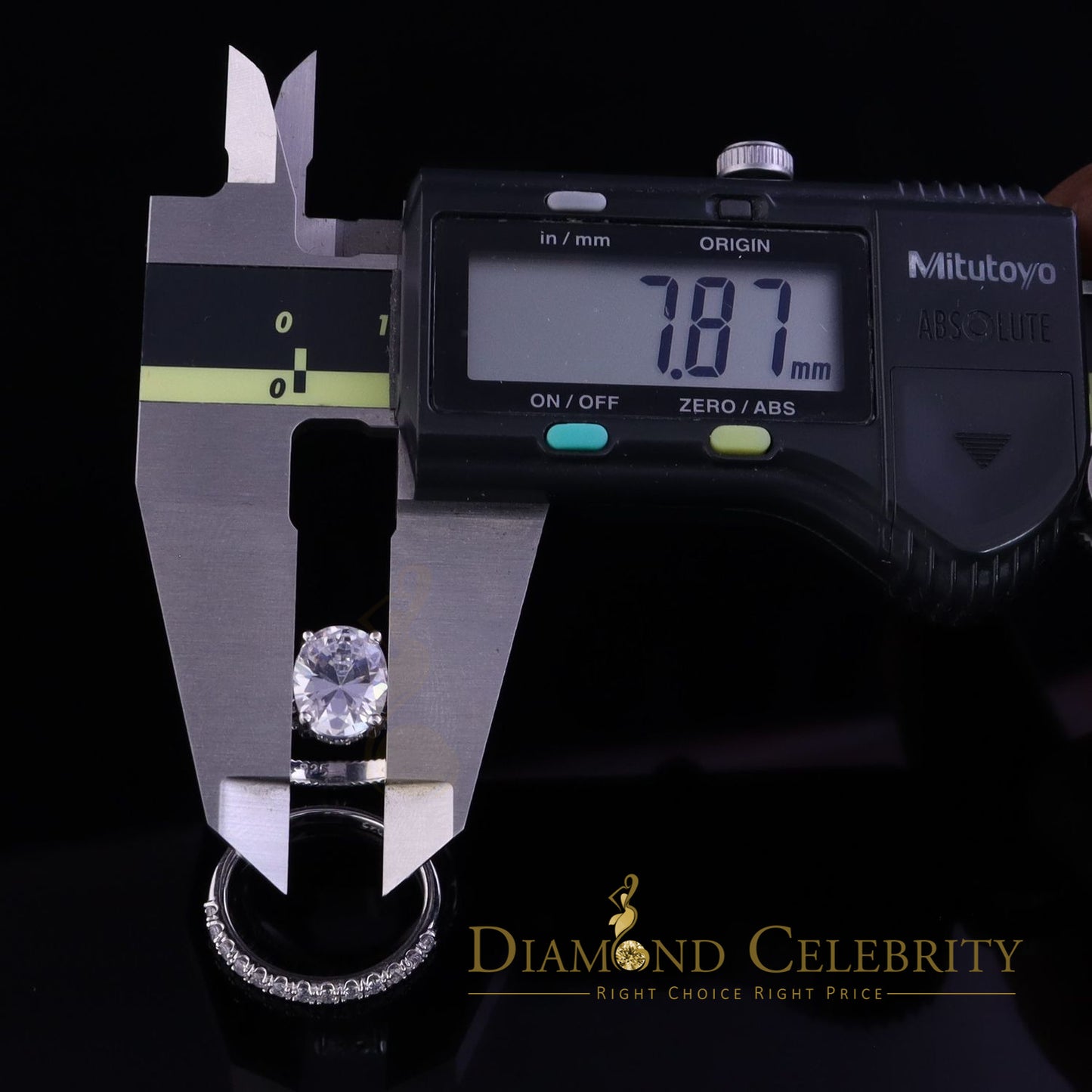 DiamondCelebritees White 5.50ct Cubic Zirconia 925 Sterling Silver Bridal Style Women's Ring SZ 7