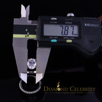 DiamondCelebritees White 5.50ct Cubic Zirconia 925 Sterling Silver Bridal Style Women's Ring SZ 7