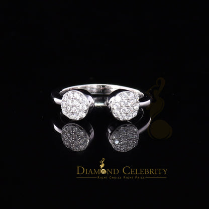 DiamondCelebritees 0.33ct Sterling Silver Shiny White 925 Cubic Zirconia Round Womens Ring Size 6