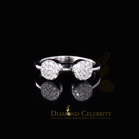 DiamondCelebritees 0.33ct Sterling Silver Shiny White 925 Cubic Zirconia Round Womens Ring Size 6