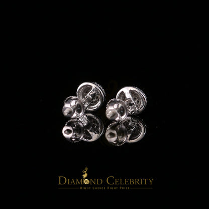 DiamondCelebritees  925 White Sterling Silver 0.64ct Cubic Zirconia Round Women's Stud Earrings