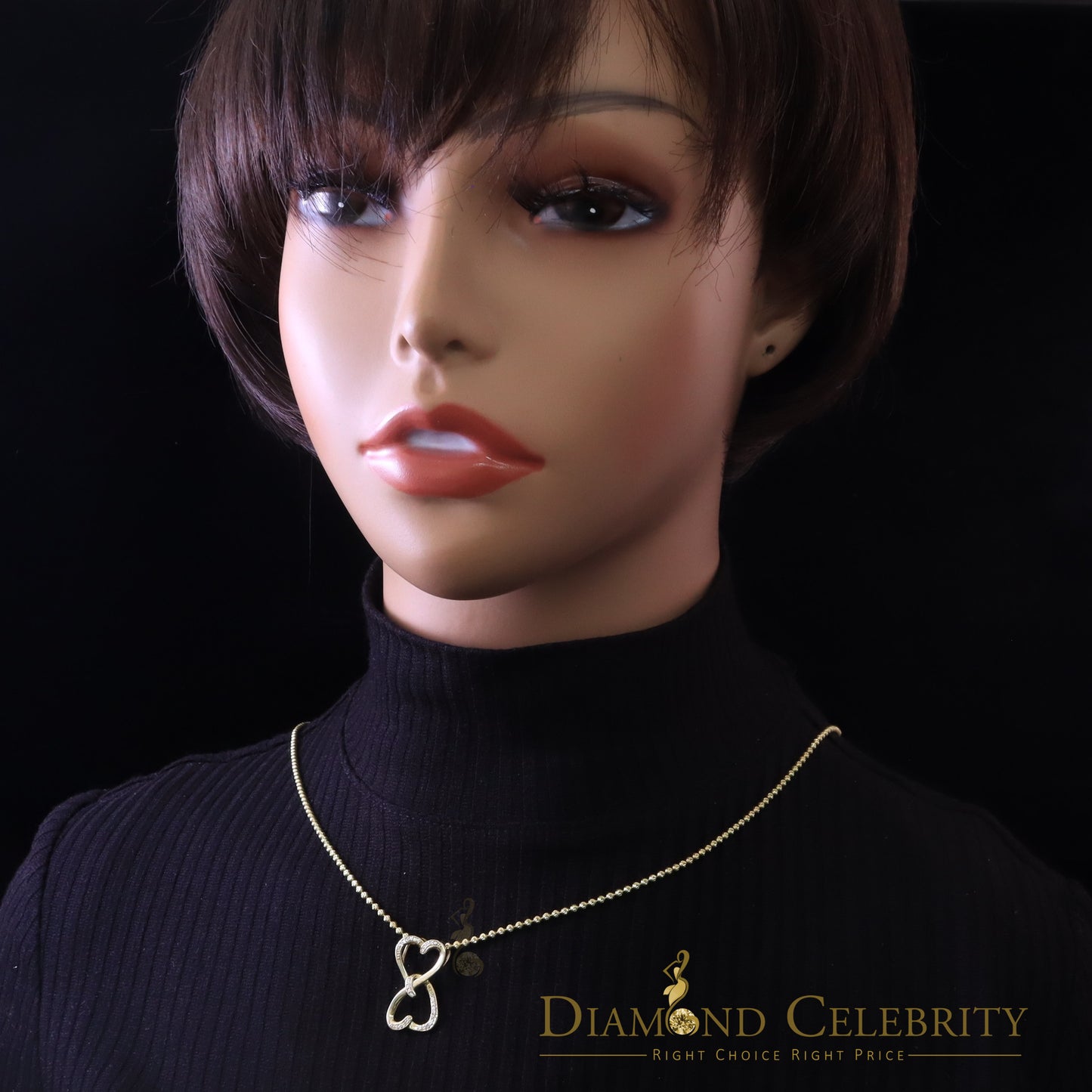 DiamondCelebritees 925 Sterling Yellow Silver Heart Fashion Pendant with 0.00ct Cubic Zirconia