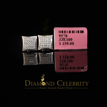 DiamondCelebritees  925 White Sterling Silver 2.44ct Cubic Zirconia Women's Hip Hop Kite Earrings