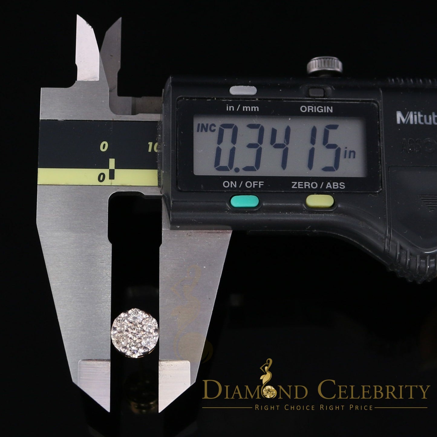 DiamondCelebritees 1.25CT Real Diamond with 10K Real Yellow Gold Men's/Women's Stud Earrings