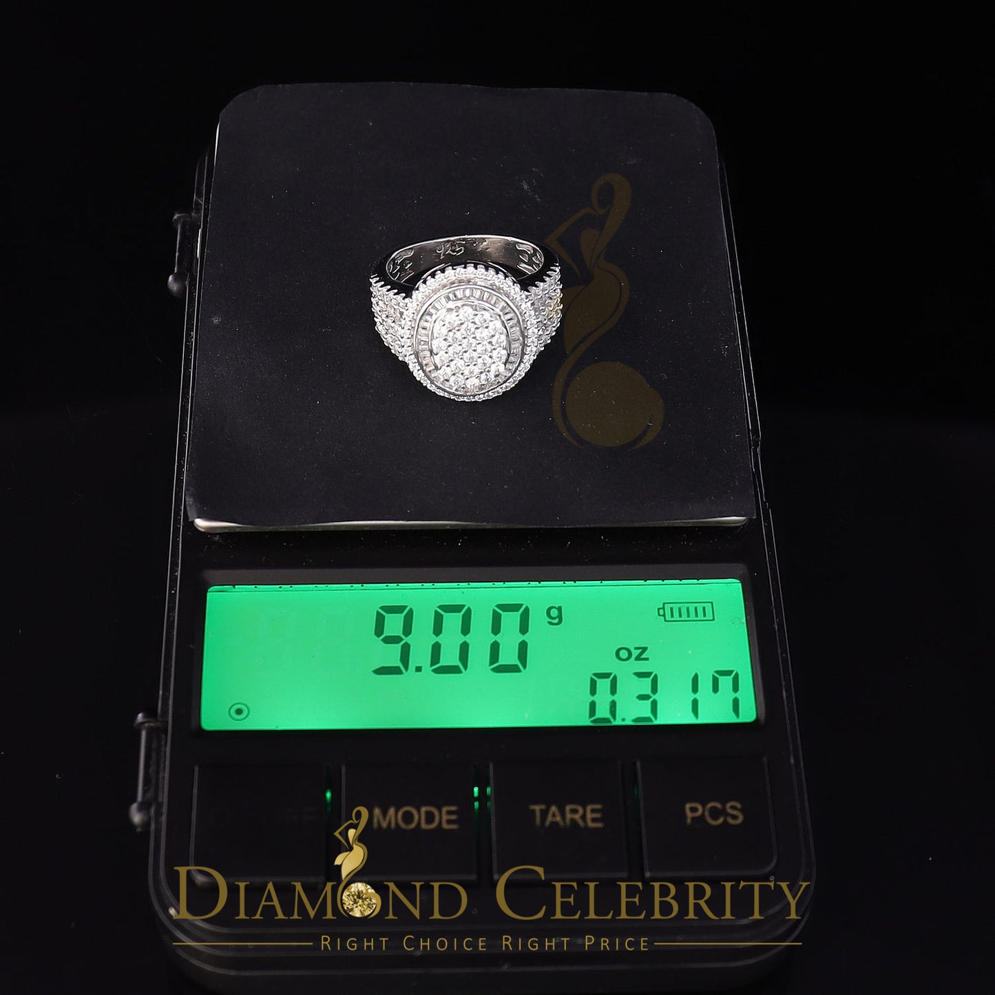 DiamondCelebritees 925 Sterling silver White Cubic Zirconia 5.0ct Oval Womens Engagement Ring SZ 8