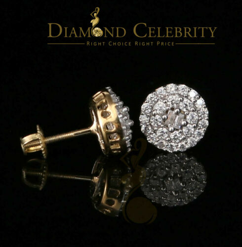 DiamondCelebritees  925 Yellow Sterling Silver 1.86ct Cubic Zirconia Round Women's Stud Earrings