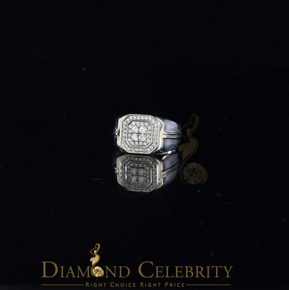 DiamondCelebritees Men's 925 Sterling White Silver Octagon 1.50ct Cubic Zirconia Ring Size 12