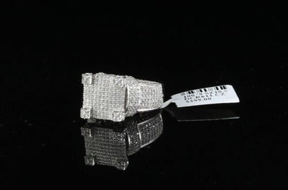 DiamondCelebritees 3.25ct Cubic Zirconia White 925 Silver Square Womens Engagement Ring Size 8