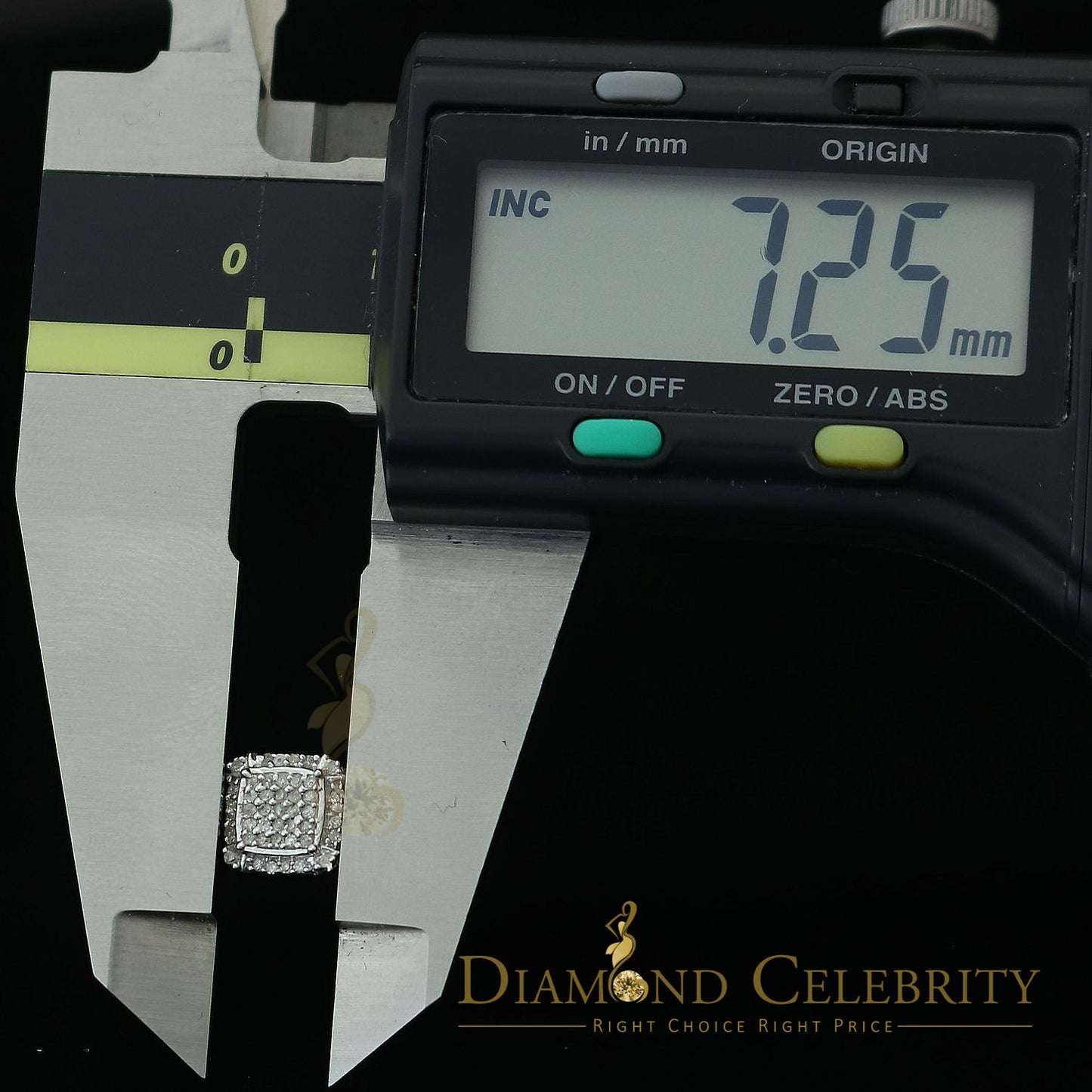DiamondCelebritees 0.25ct Diamond 925 stud Sterling Silver White Square Earring For Men / Women