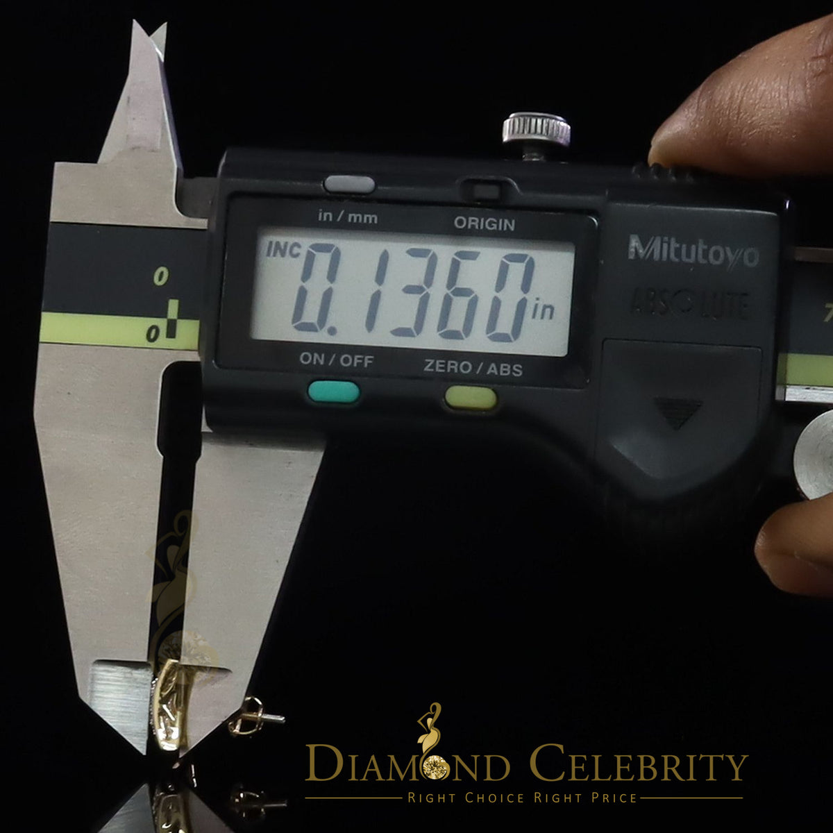 DiamondCelebritees Aretes Para 925 Sterling Yellow Silver 0.20ct Diamond Women & Men Kite Earrings