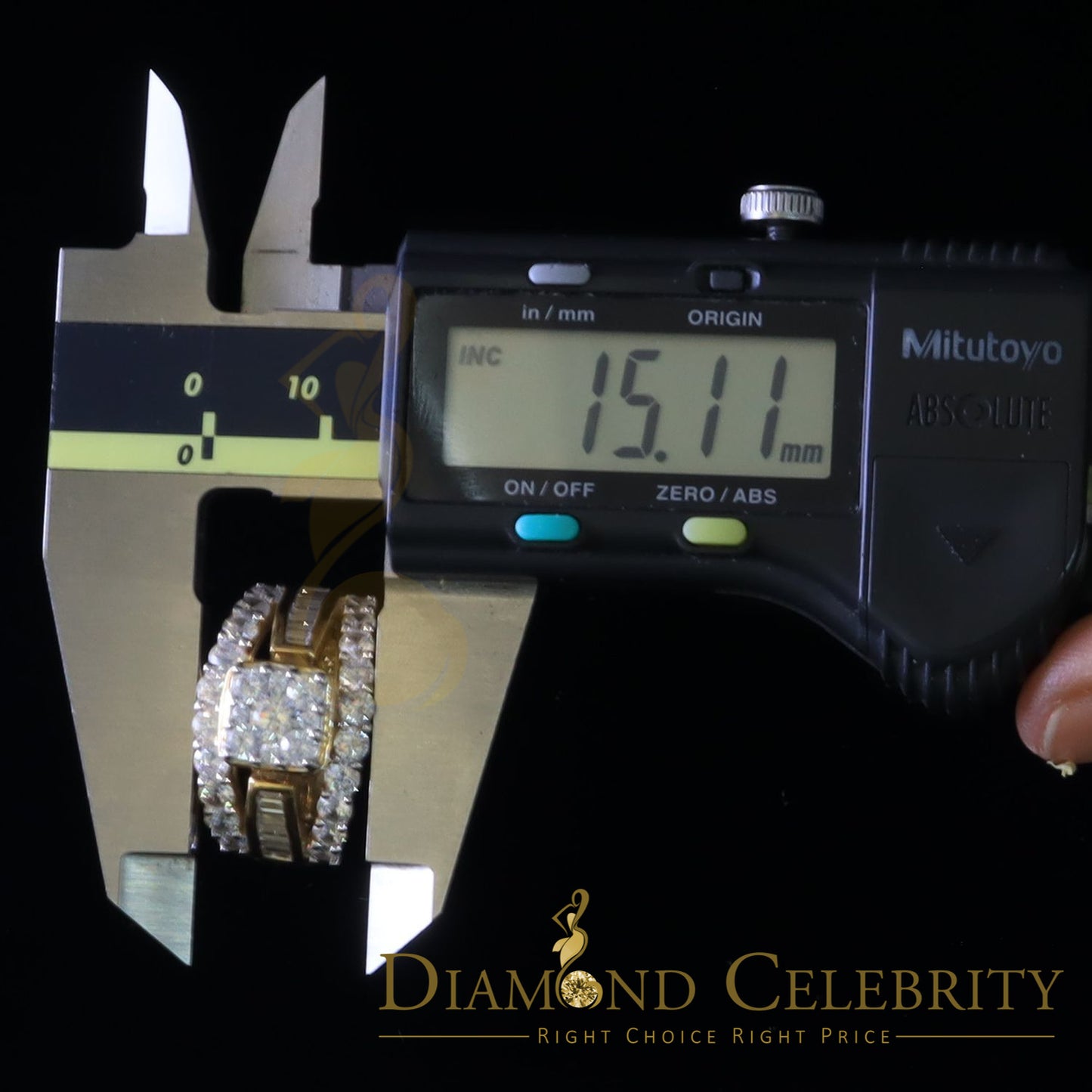 DiamondCelebritees Yellow 925 Silver 7.50ct Cubic Zirconia 3 Piece Halo Bridal Womens Ring Size 7