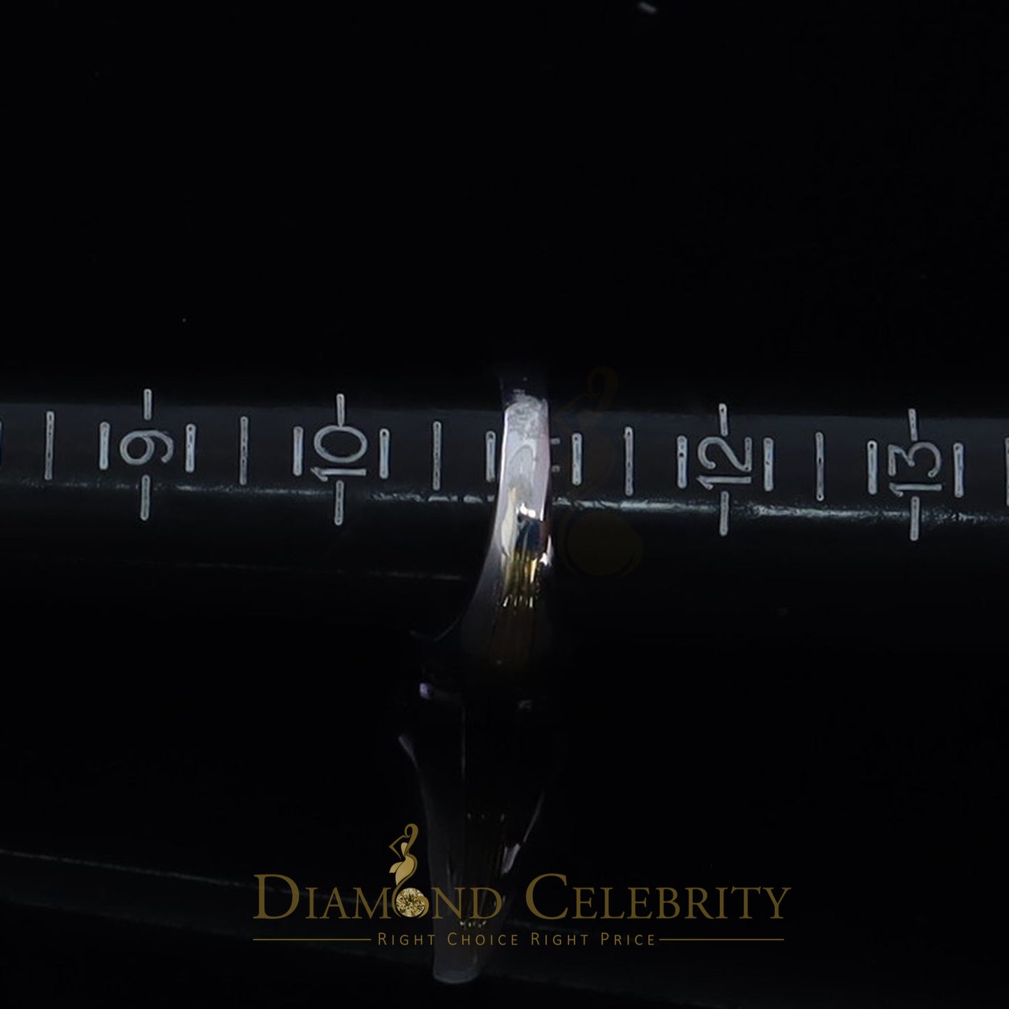 DiamondCelebritees Silver Sterling White 0.65ct Cubic Zirconia Round Wide Band Men Ring Big SZ 11