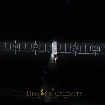 DiamondCelebritees Silver Sterling White 0.65ct Cubic Zirconia Round Wide Band Men Ring Big SZ 11