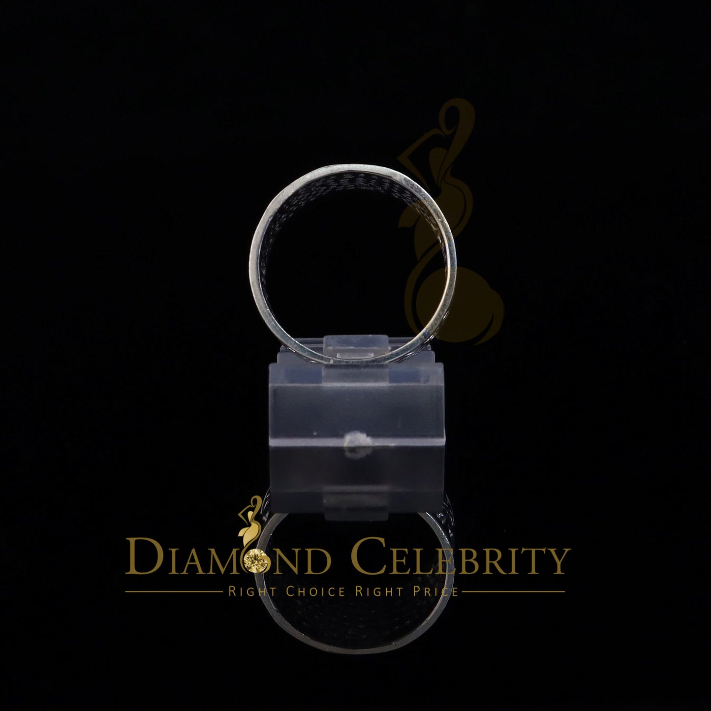 DiamondCelebritees White 925 Sterling Silver Lucky Solid Good Luck Women's Ring SZ 7
