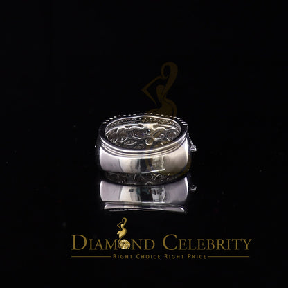DiamondCelebritees White Sterling Silver 3.50ct Round Cubic Zirconia Double Bridal Womens Ring SZ7