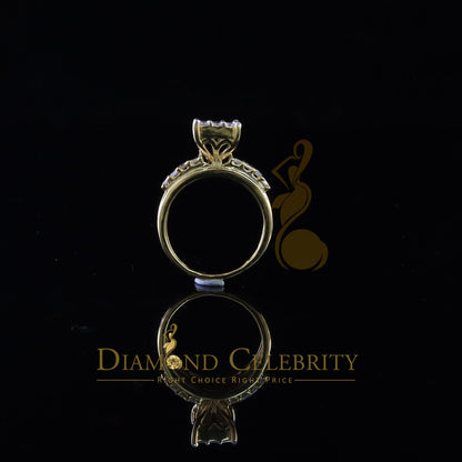 DiamondCelebritees 925 Sterling Yellow Silver Cinderella 1.10ct Cubic Zirconia Women's Ring Size 6