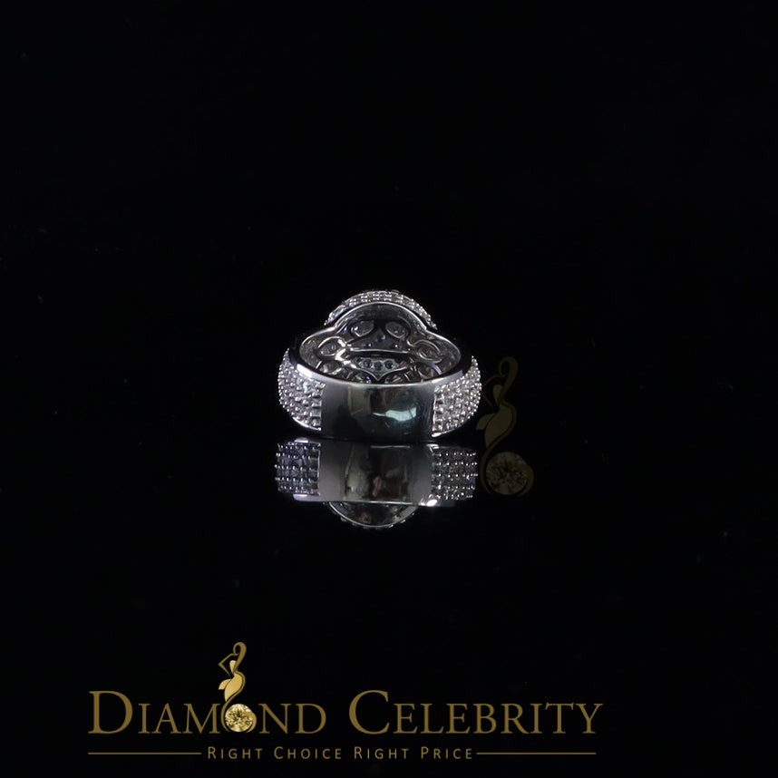 DiamondCelebritees Sterling White Silver Round-Shaped 4.75ct Cubic Zirconia Mens/Womens Ring Size 8