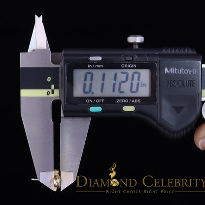 DiamondCelebritees  Women's 0.14ct Cubic Zirconia Turtle Stud Earrings Yellow 925 Sterling Silver