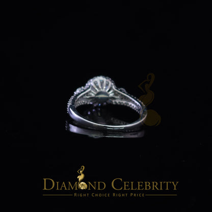 DiamondCelebritees 2.50ct Sterling Silver White Cubic Zirconia Flower Wedding Women's Ring Size 7