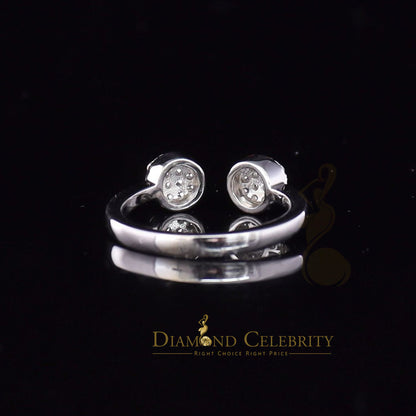 DiamondCelebritees 0.33ct Sterling Silver Shiny White 925 Cubic Zirconia Round Womens Ring Size 6