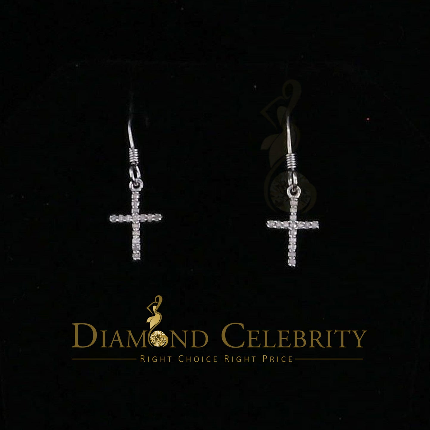 DiamondCelebritees Women's stud in 925 White Sterling Silver 0.15ct Diamond Stud Men's Earrings