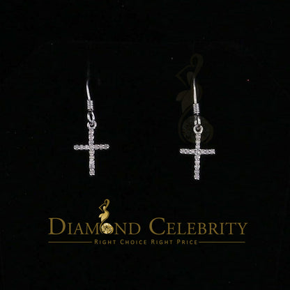 DiamondCelebritees Women's stud in 925 White Sterling Silver 0.15ct Diamond Stud Men's Earrings