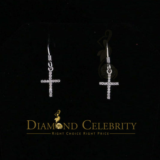 DiamondCelebritees Women's stud in 925 White Sterling Silver 0.15ct Diamond Stud Men's Earrings