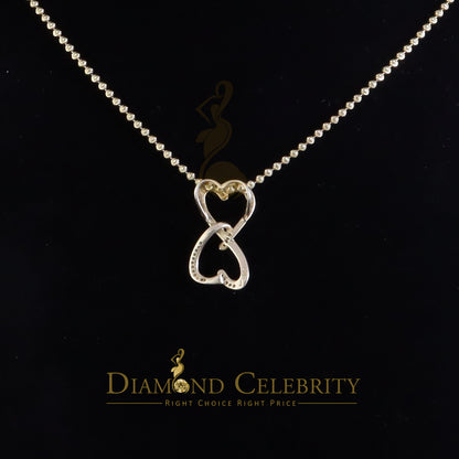 DiamondCelebritees 925 Sterling Yellow Silver Heart Fashion Pendant with 0.00ct Cubic Zirconia