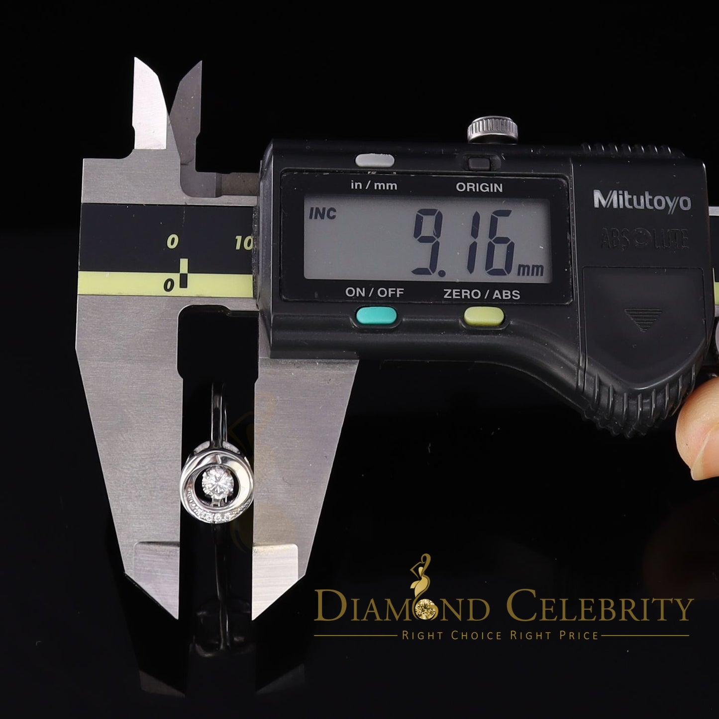 DiamondCelebritees 925 Sterling White Silver Cubic Zirconia Round Women's Ring Size 7.5