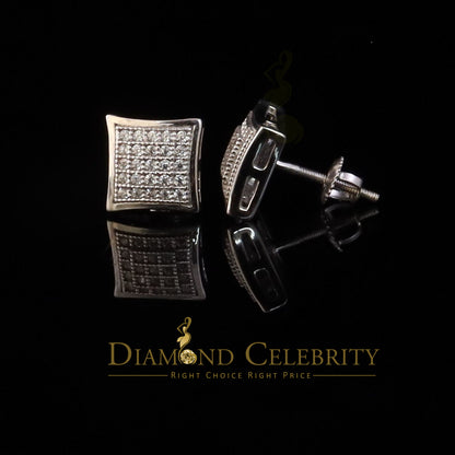 DiamondCelebritees  925 White Sterling Silver 2.44ct Cubic Zirconia Women's Hip Hop Kite Earrings